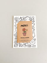 Carte à colorier et à semer - Merci Nounou