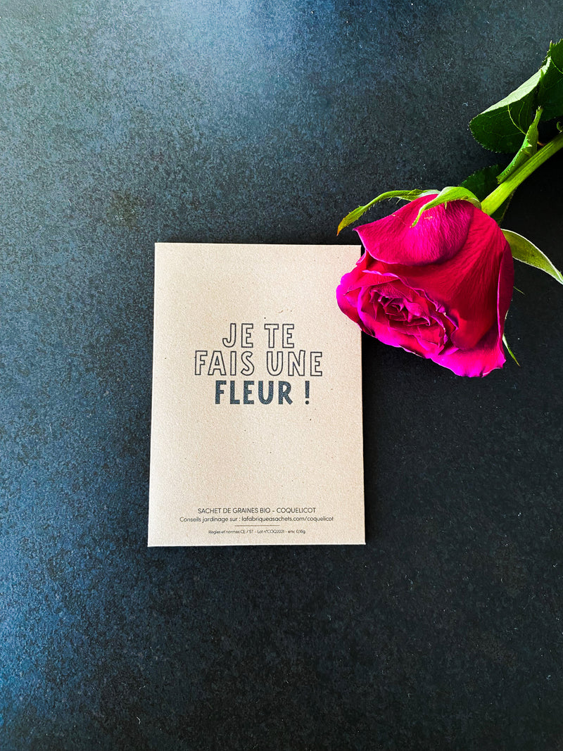 Sachet de graines - Je te fais une fleur!