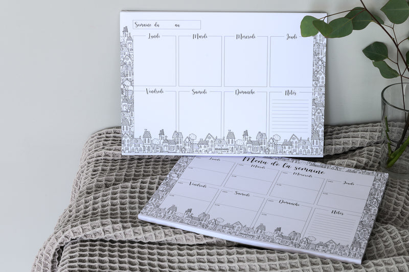 Bloc-notes Semainier Maison