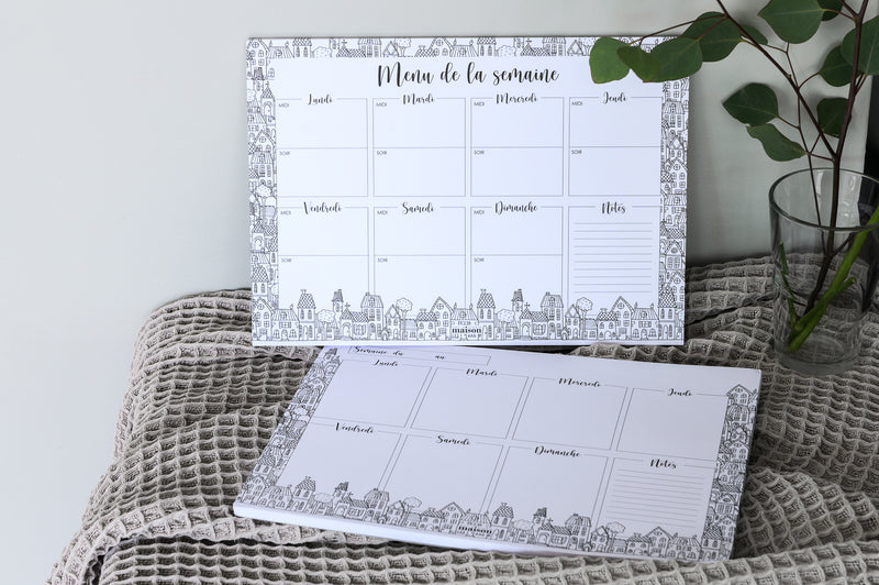 Bloc-notes Semainier Menu Maison