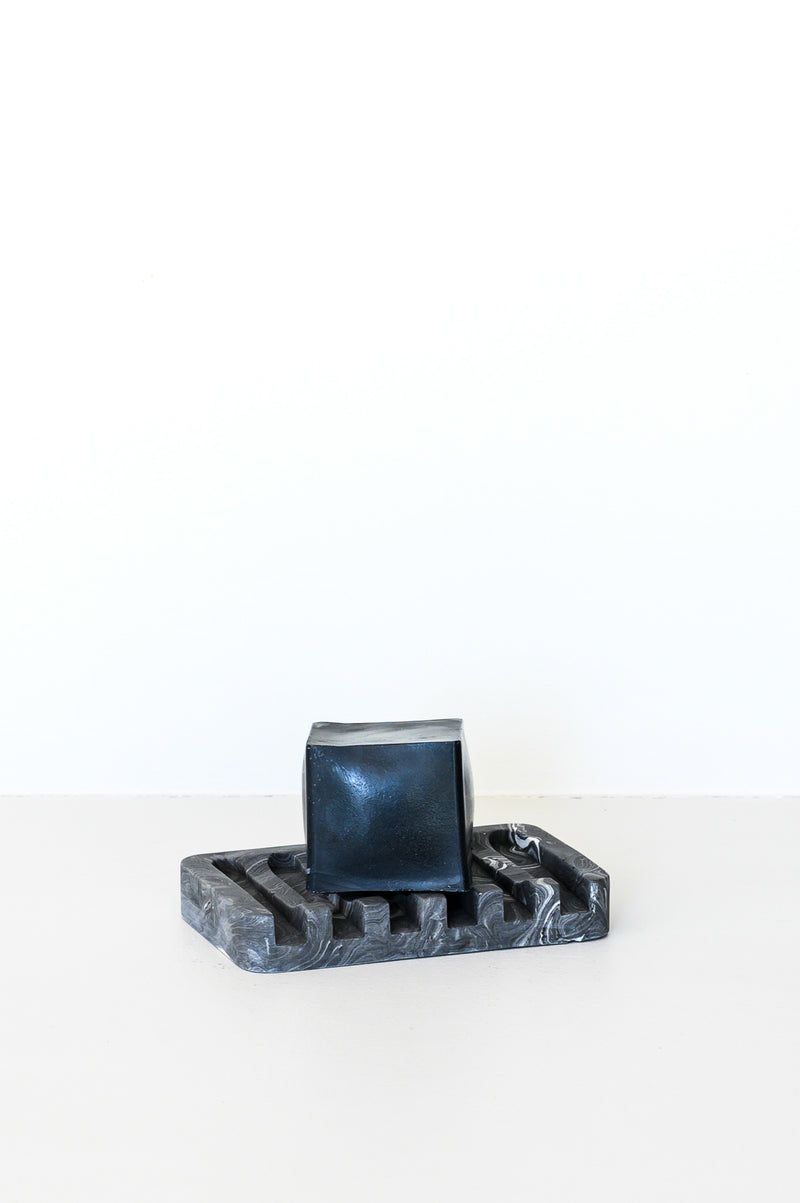 Porte-savon noir en Jesmonite